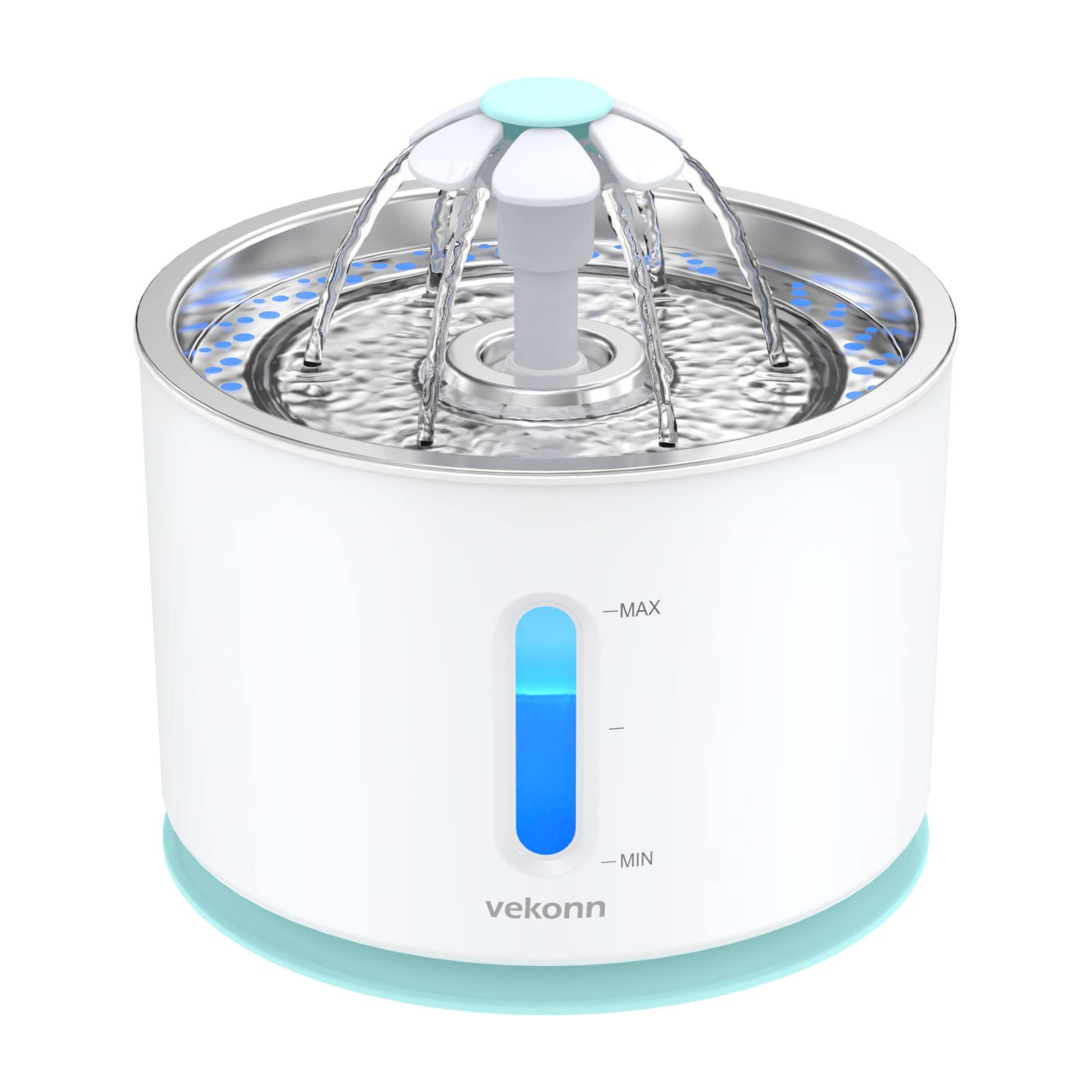 Vekonn Cat Water Fountain Filters, 6-Pack Round Carbon Filters for Stainless Steel Top Cat Fountain