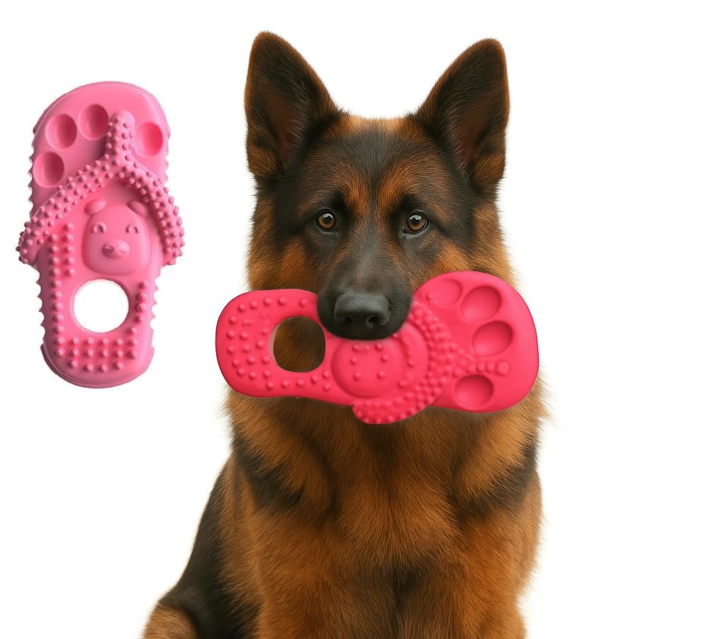 Valuevibes Dog Chew Toy For Puppies  Slipper Shape Rubber Teething Toy For Small Dogs | Durable Molar Toy For Chewing, Fetch & 