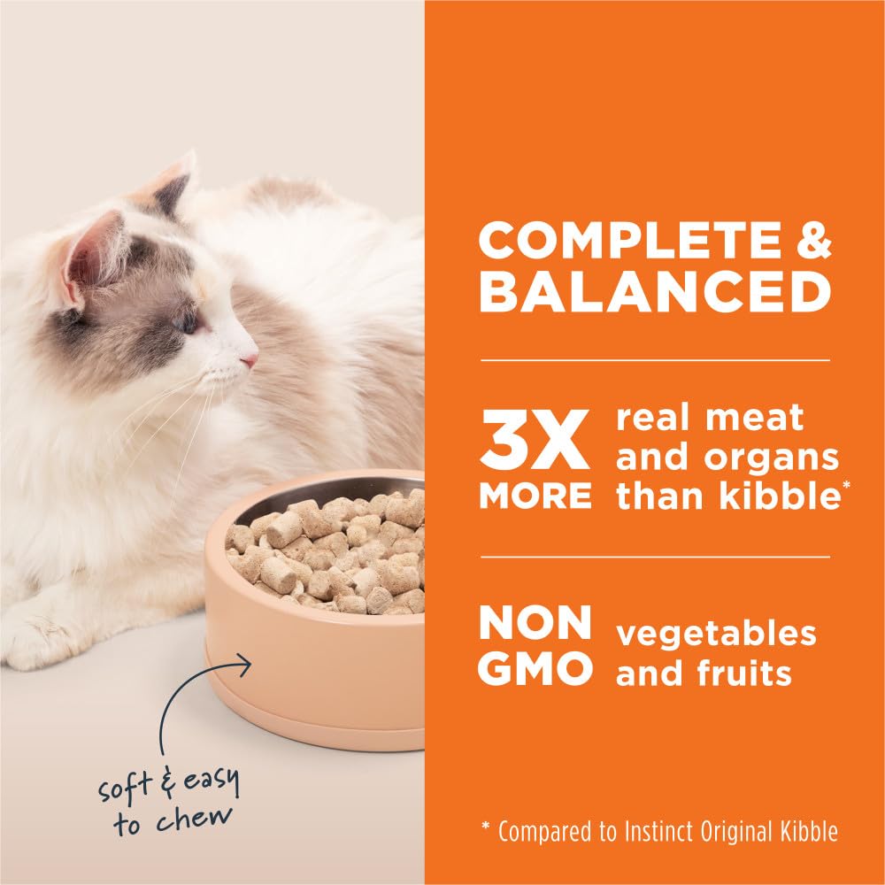 Instinct Raw Meals Freeze-Dried Chicken Cat Food, 9.5 oz. Bag