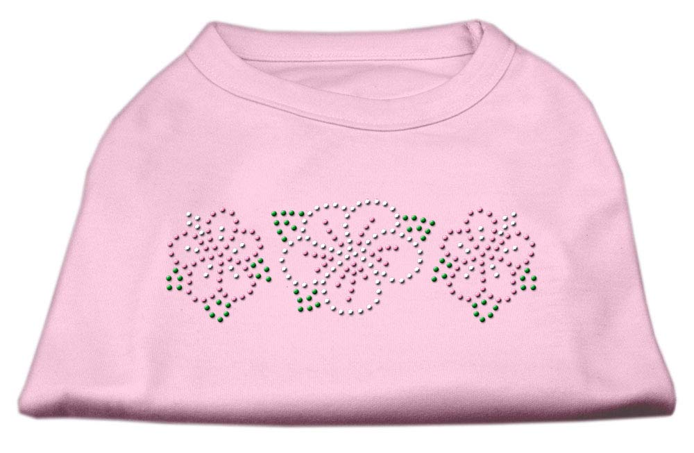 Mirage Pet Products Tropical Flower Rhinestone Pet Shirt, Small, Light Pink