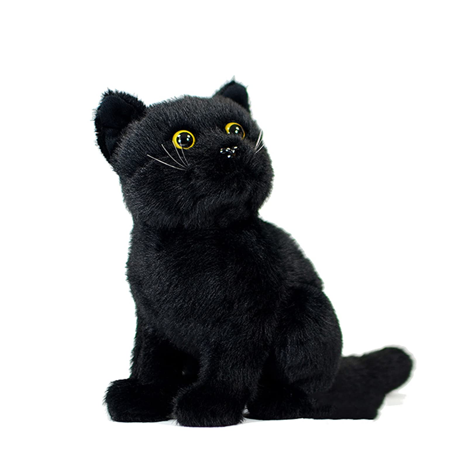 Zhongxin Made Black Cat Plush, Simulation Black Cat Stuffed Animal, Cute 12 Inch Plush Toy Pet Cat, Soft Toy Cat For Kids