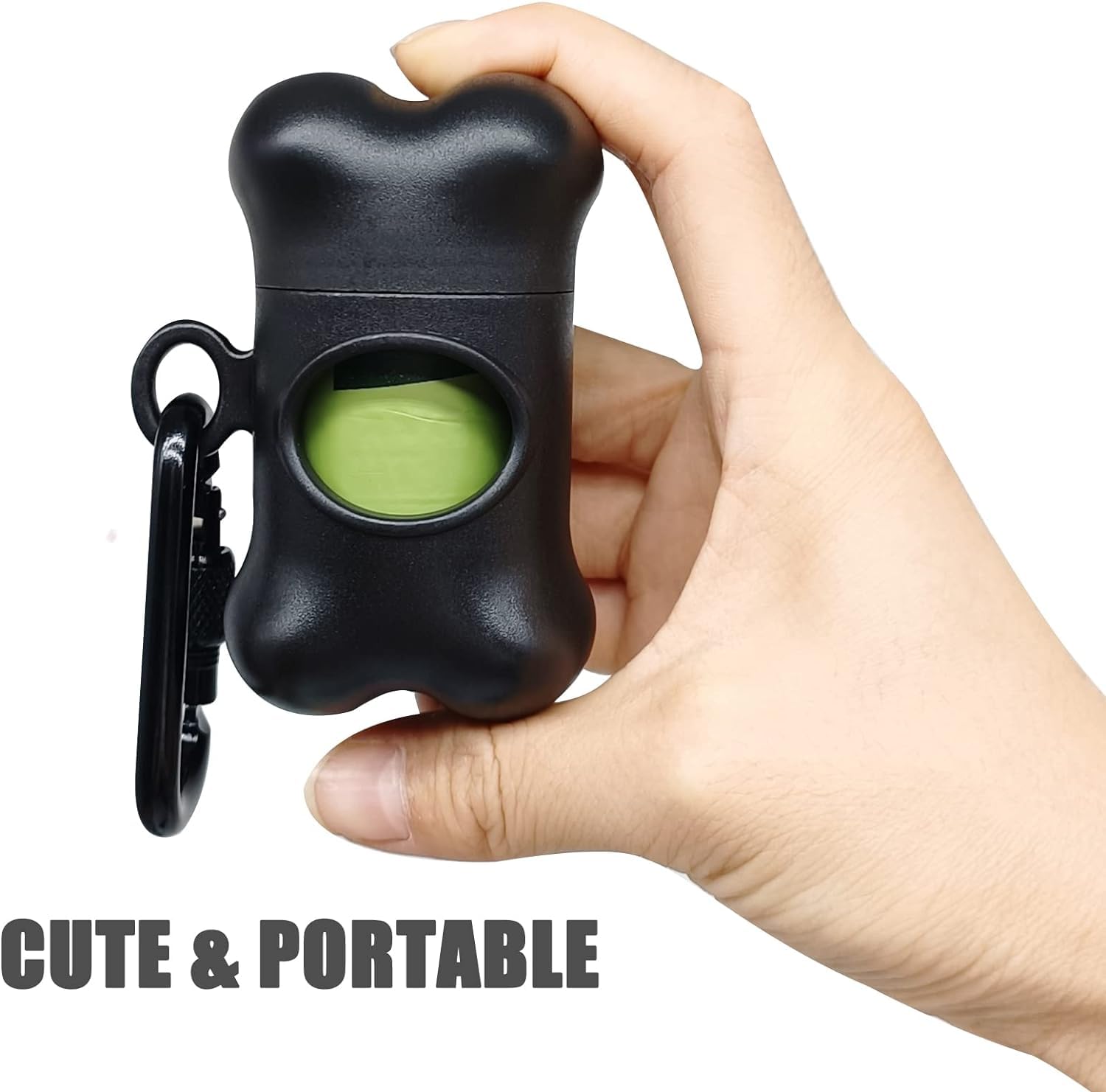 Shaouman Bone Shaped Dog Poop Bag Dispenser With Leakproof Bags, 135 Count, Black