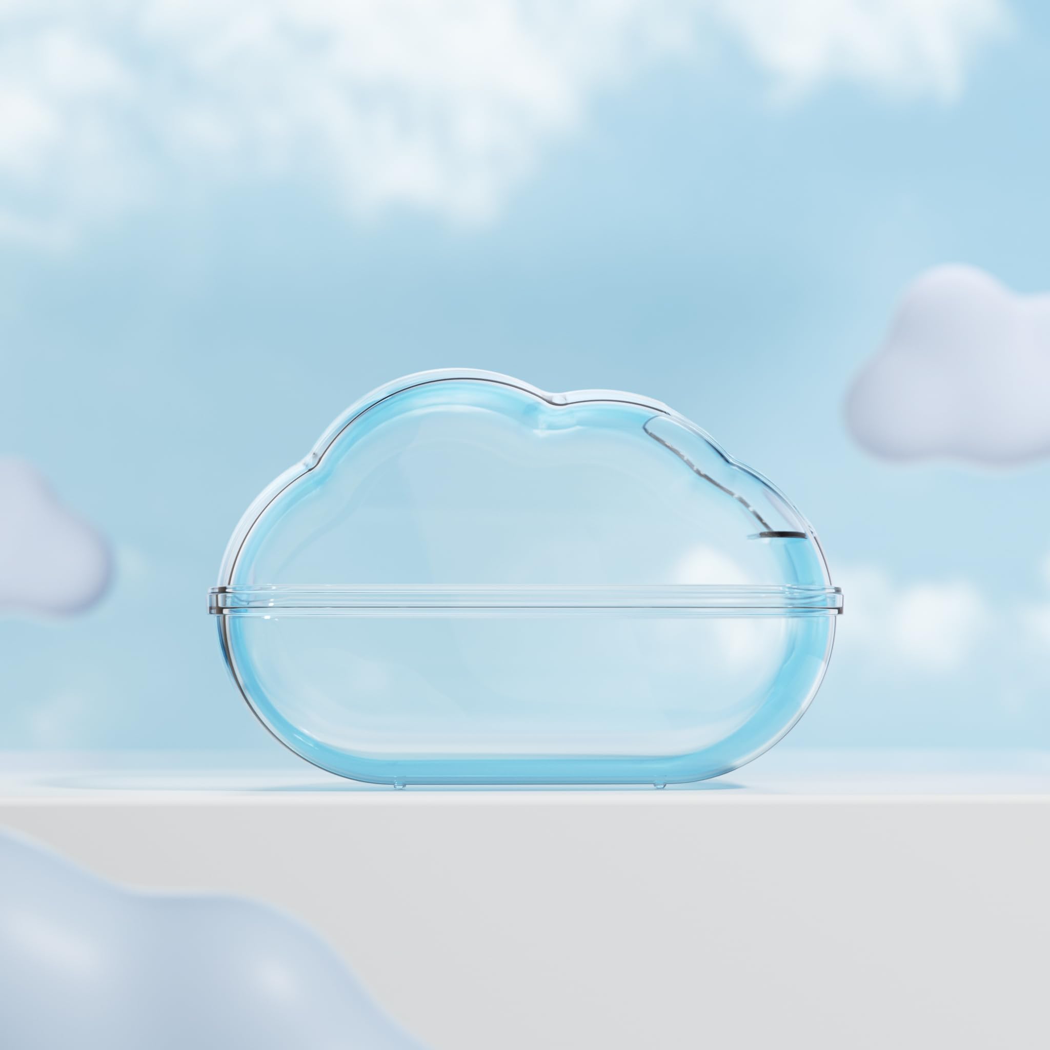 Bucatstate Hamster Sand Bath Container Transparent Hamster Dust Bath Kit Dwarf Toilet With Scoop Set Cage Accessories For Small Animals,Gerbil,Syrian Hamster,Mouse(Blue, Medium)