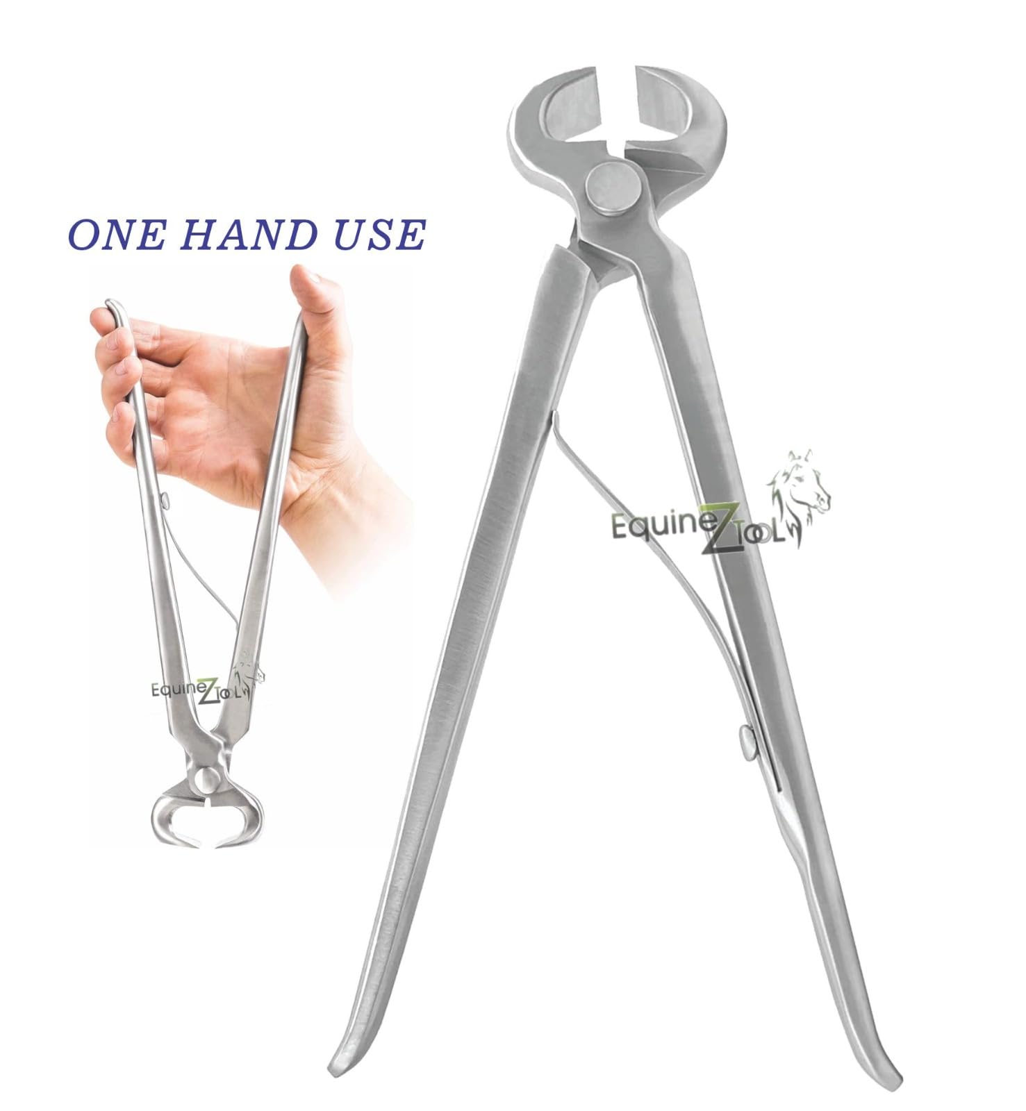 Hoof Nipper 12'' Spring Loaded Vanadium Steel Farrier Tool In Dull Finish