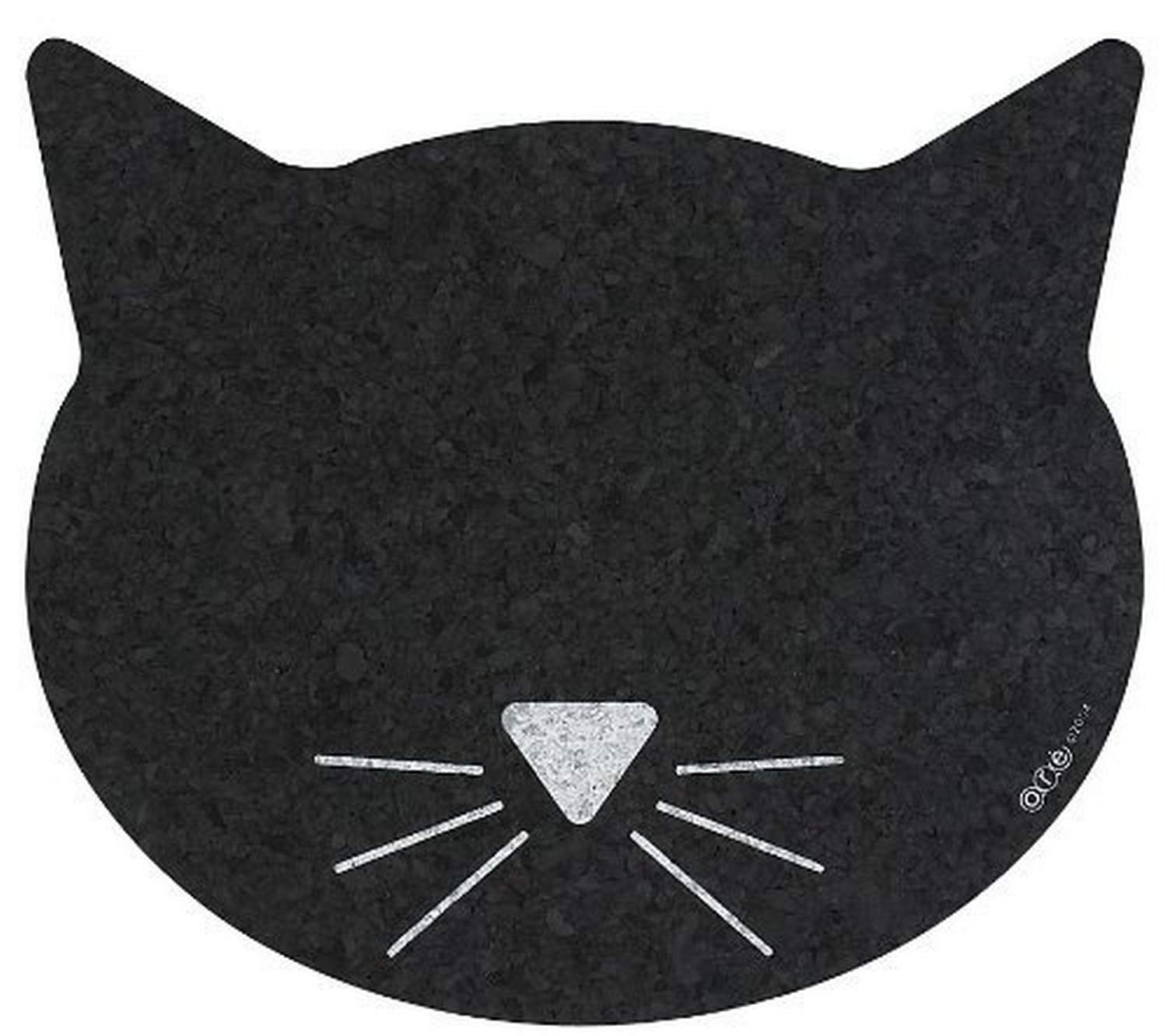 Ore Pet Black Cat Face Recycled Rubber Pet Placemat,Size: 1 Pack
