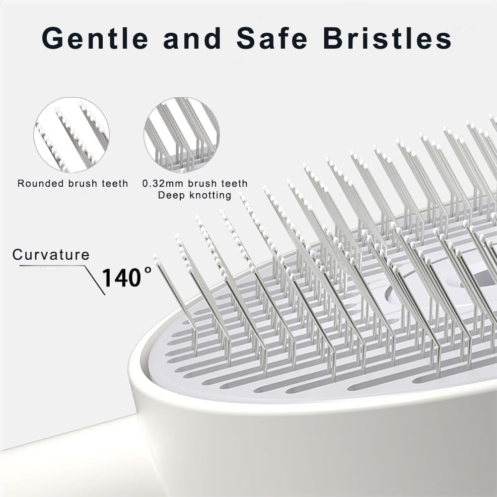 Marchul Pet Steam Brush For Shedding Control, Anti-Static Fine Spray Cat Grooming Brush With Release Button And Tank, Deep Clean