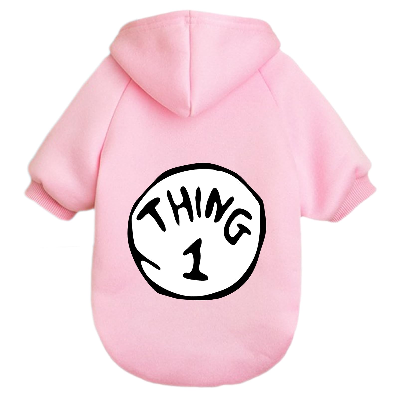 Cayxatiu Dog Hoodie Pet Clothes For Small Dogs Thing 1 Printed Hoodies Medium Puppy Hooded Sweatshirt Pullover Outfit(Pink,2Xl)