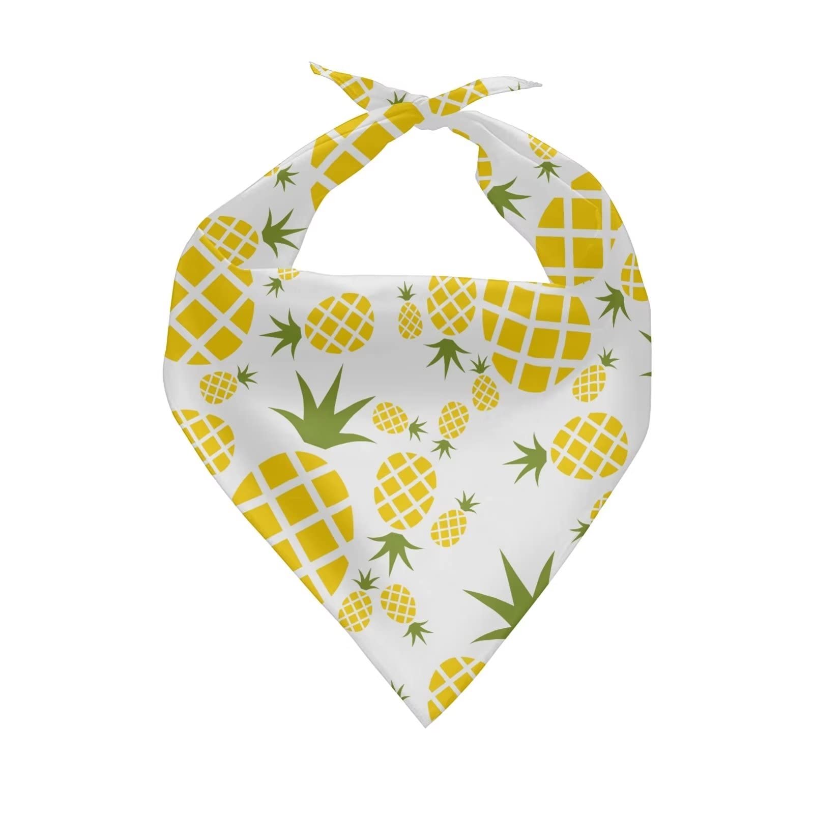 Jeiento Tropical Pineapple Dog Bandanas,Cute Bandanas For Dogs Triangle Reversible Pet Scarf For Girl,Bandana For Large And Extr