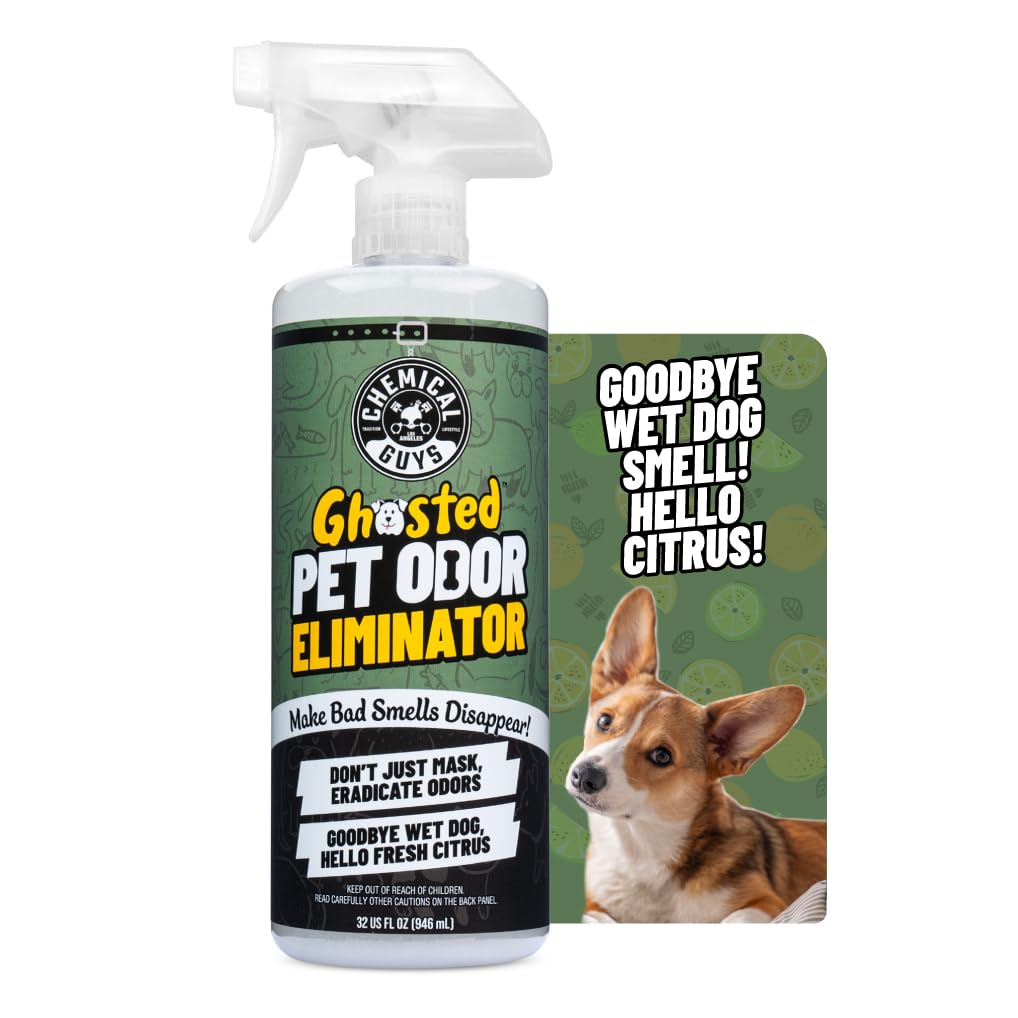 Ghosted Pet Odor Eliminator, Refresh Your Home, Car, Office, & More, From Chemical Guys (32 Fl Oz) - Fresh Citrus Scent - Pcs102