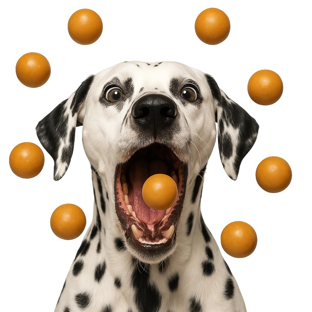 BUDDY BUDDER Bangin Bacon Bites, Natural Peanut Butter Dog Treats with Bacon Flavor, Soft Peanut Butter Ball Treat or Use to Hid