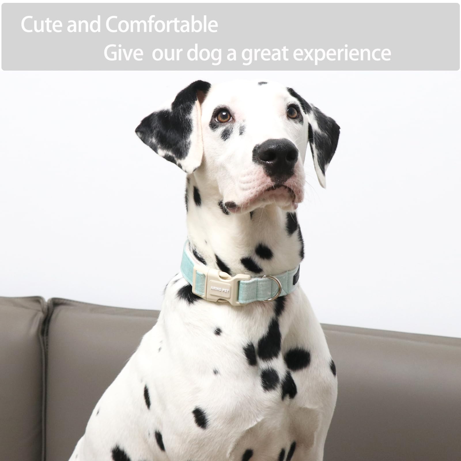 Aring Pet Dog Collar-Cotton Puppy Collar For Small Dogs, Lightweight Comfortable Green Pet Collars With Quick Release Buckle For Small Medium Large Dog