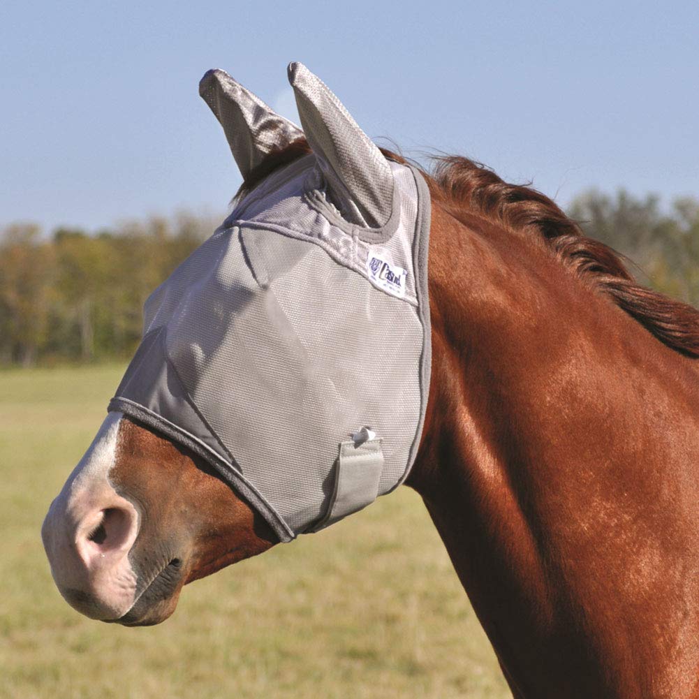 Cashel Crusader Mule Fly Mask With Ears, Grey, Mule Yearling