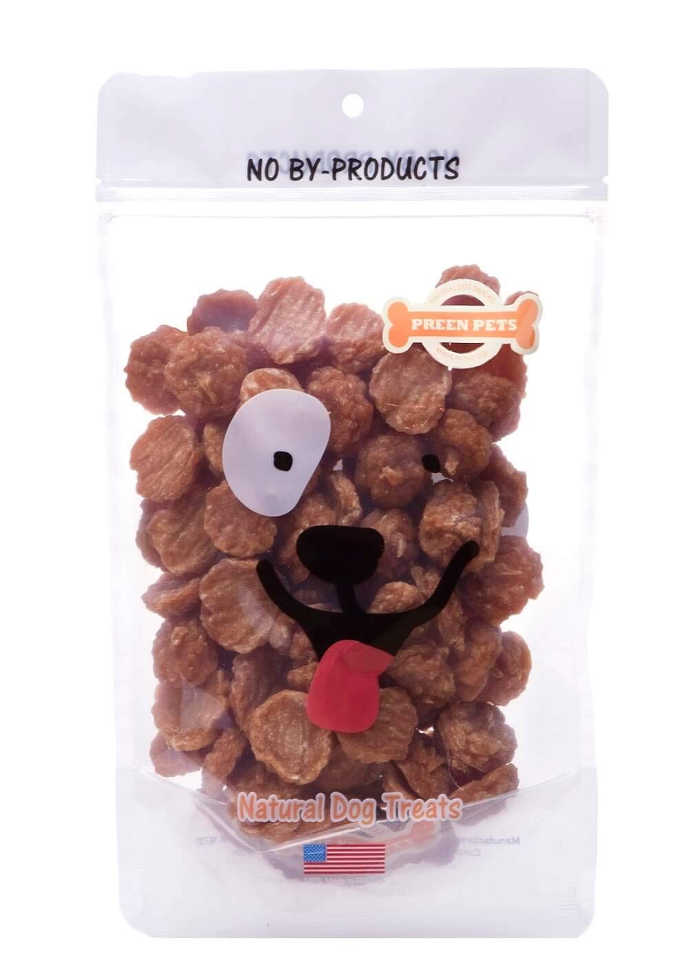 Preen Pets Chicken Jerky Bites Dog Treats - 100% USA Chicken Breast (1 Pound)
