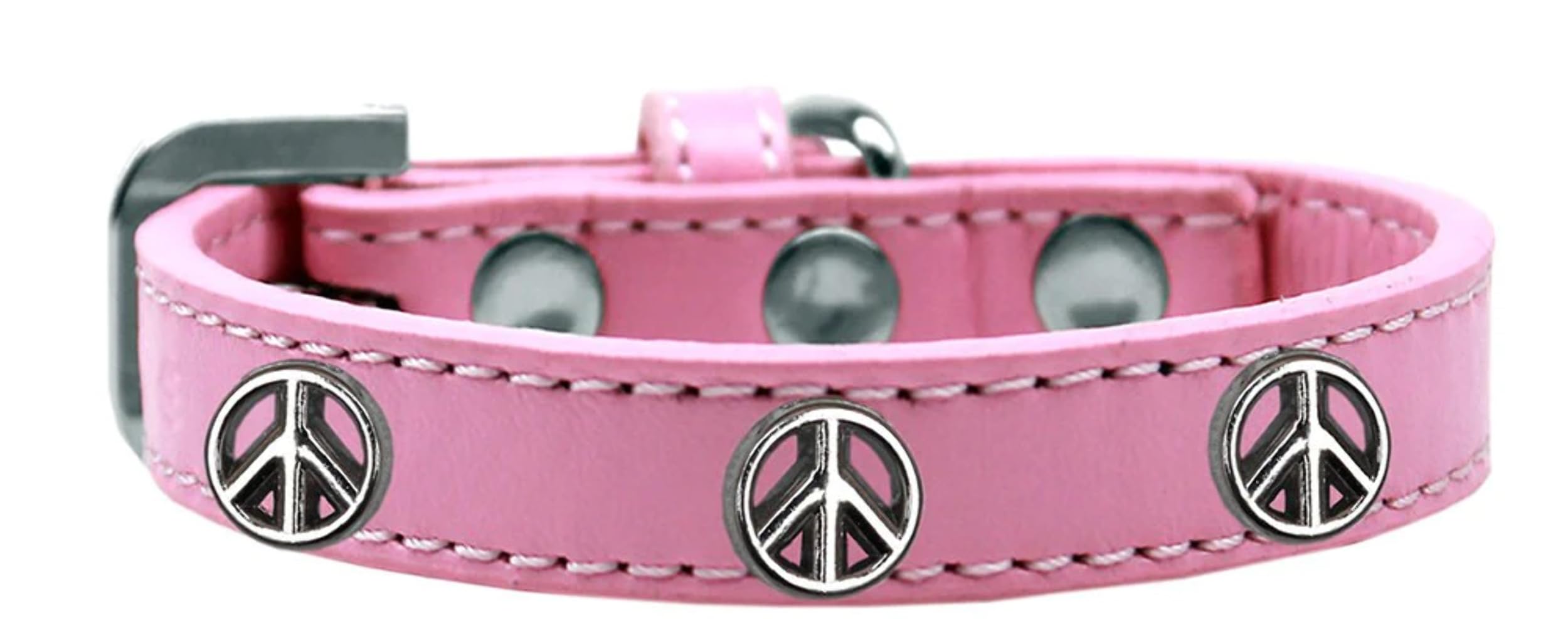 Dog, Puppy and Pet Widget Fashion Collar, Peace Sign Red 14