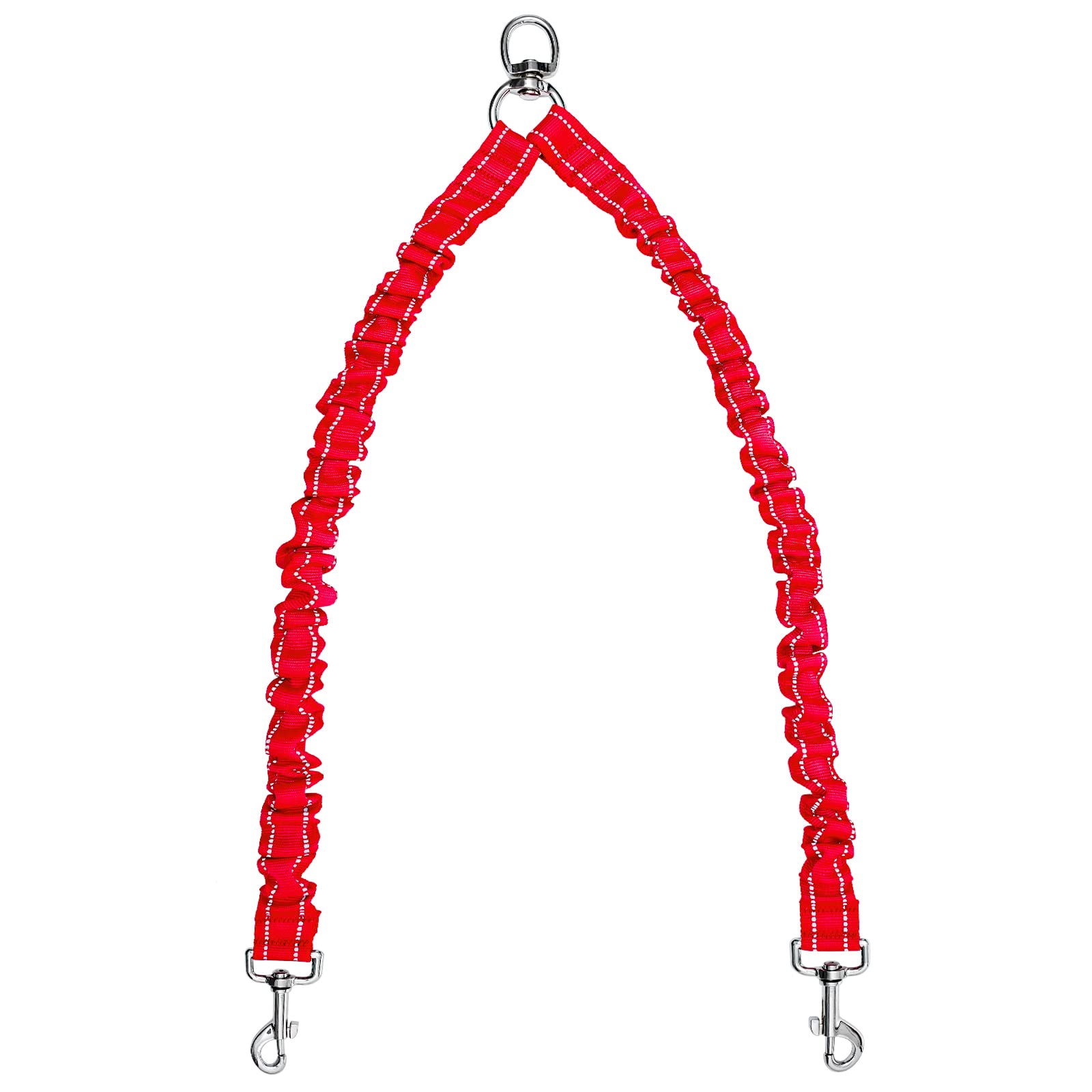 Tangle Free Bungeex2 Double Dog Leash Coupler, 360 Swivel No Tangle Dual Dog Walking & Training Leash|0-30Lbs|, Comfortable Shoc