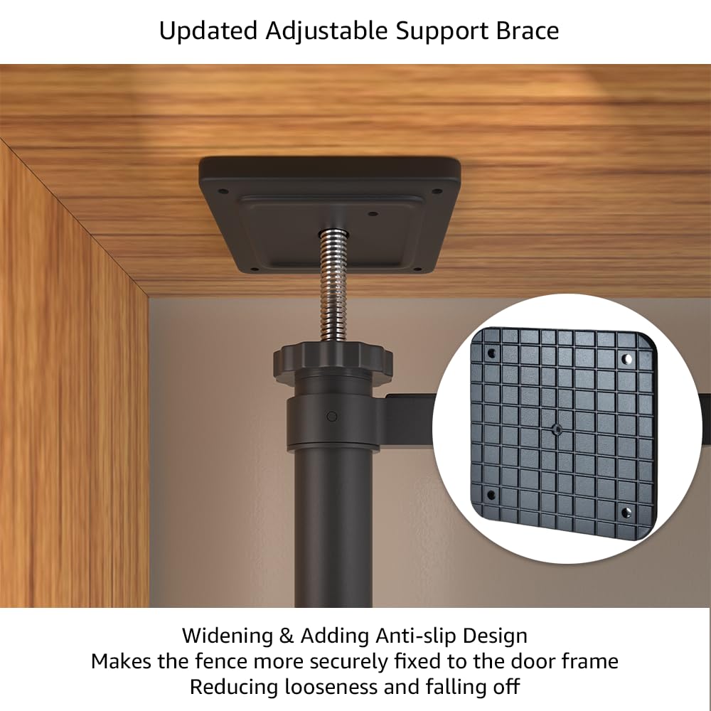 unipaws 75 High Extra Tall Cat Gate, Upgrade 3 Support Pillars-Stable Increase, Auto Closing and No Drilling Cat Dog Proof Safet