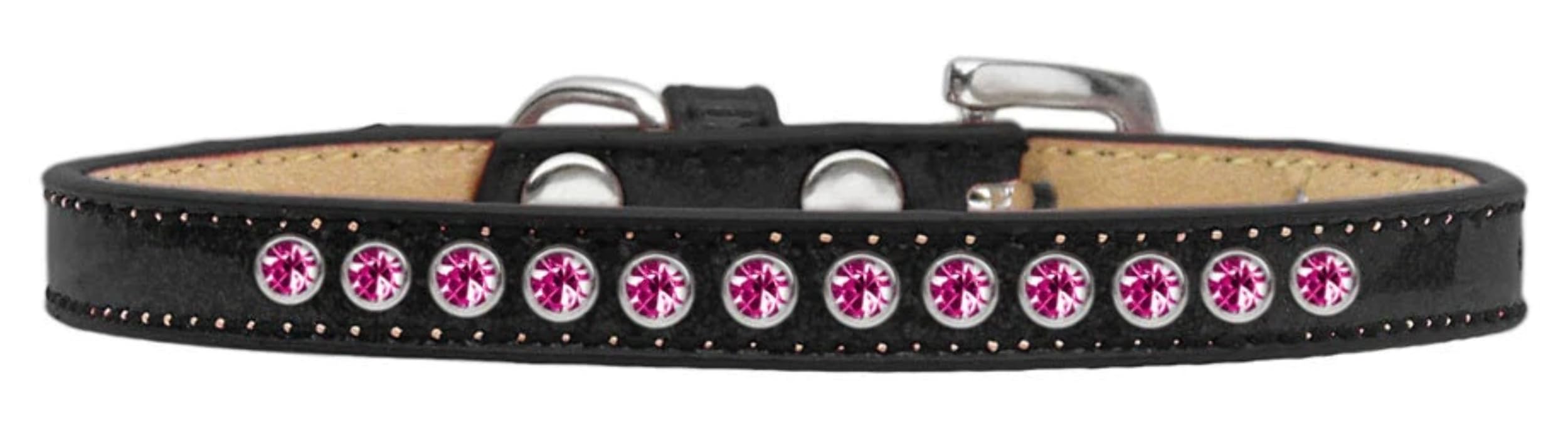Dog, Puppy & Pet Ice Cream Collar, Bright Pink Crystal Rimsets Pink 12