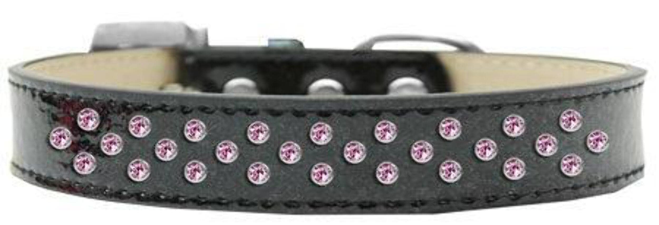 Mirage Pet Products Sprinkles Ice Cream Dog Collar with Light Pink Crystals, Size 18, Pink