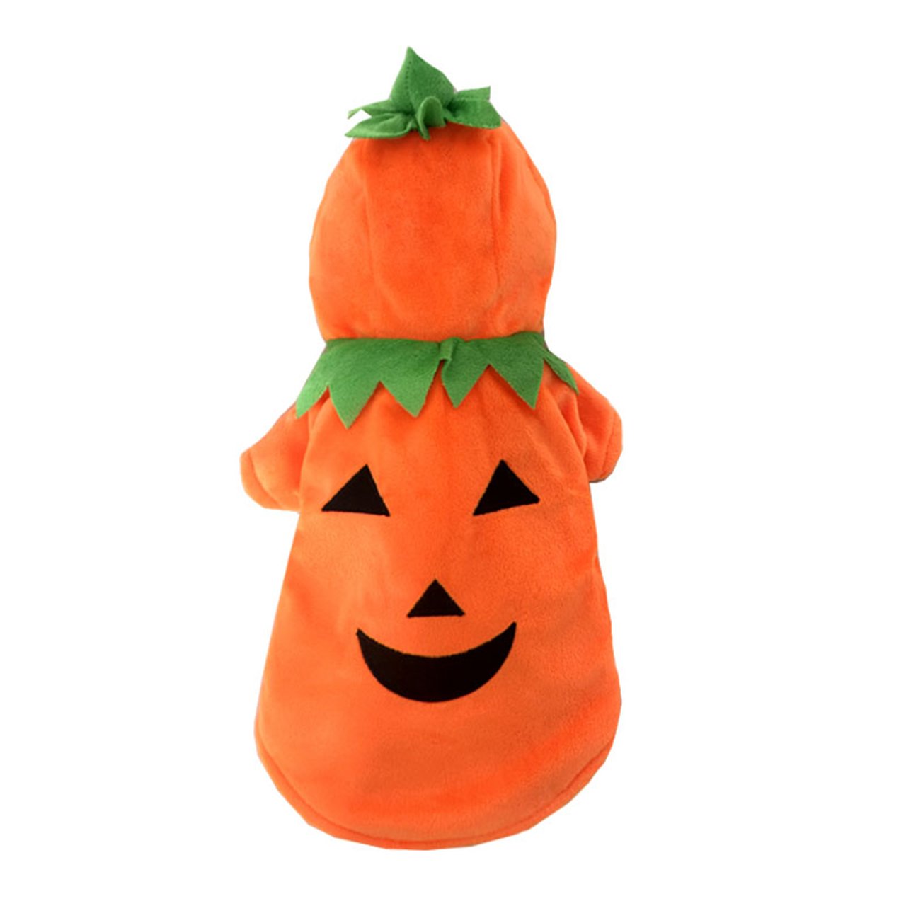 Mogoko Dog Cat Halloween Pumpkin Costume,Pet Cosplay Costumes,Puppy Warm Outfits Fleece Hoodie Animal Autumn Winter Clothes (L Size)