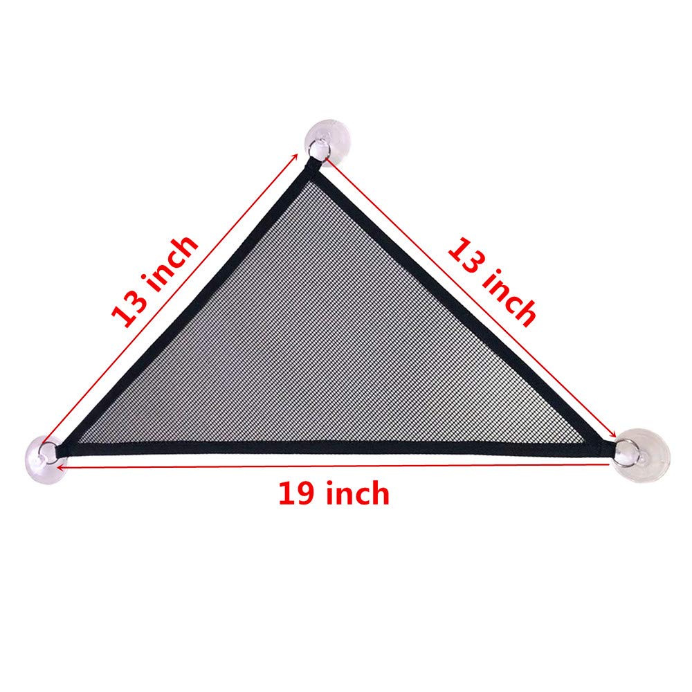 Reptile Hammock Lounger & Ladder Accessories Set For Large & Small Bearded Dragons Anole Geckos Lizards Or Snakes (Triangle, 19×13×13 Inch, 2 Pack)