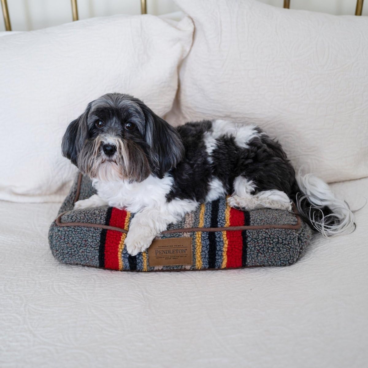 Pendleton Vintage Camp Napper Dog Bed - Heather Green, L