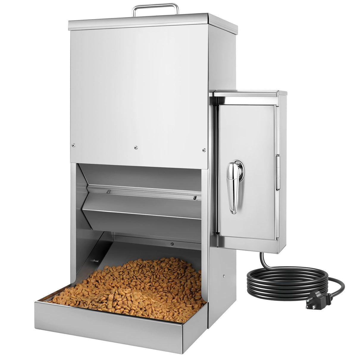 Picoop 16.1L Dog Automatic Feeder For Large Pet Stainless Steel Dog Feeder With Timer, Wall-Mountable, Rodent-Proof, Extra-Large