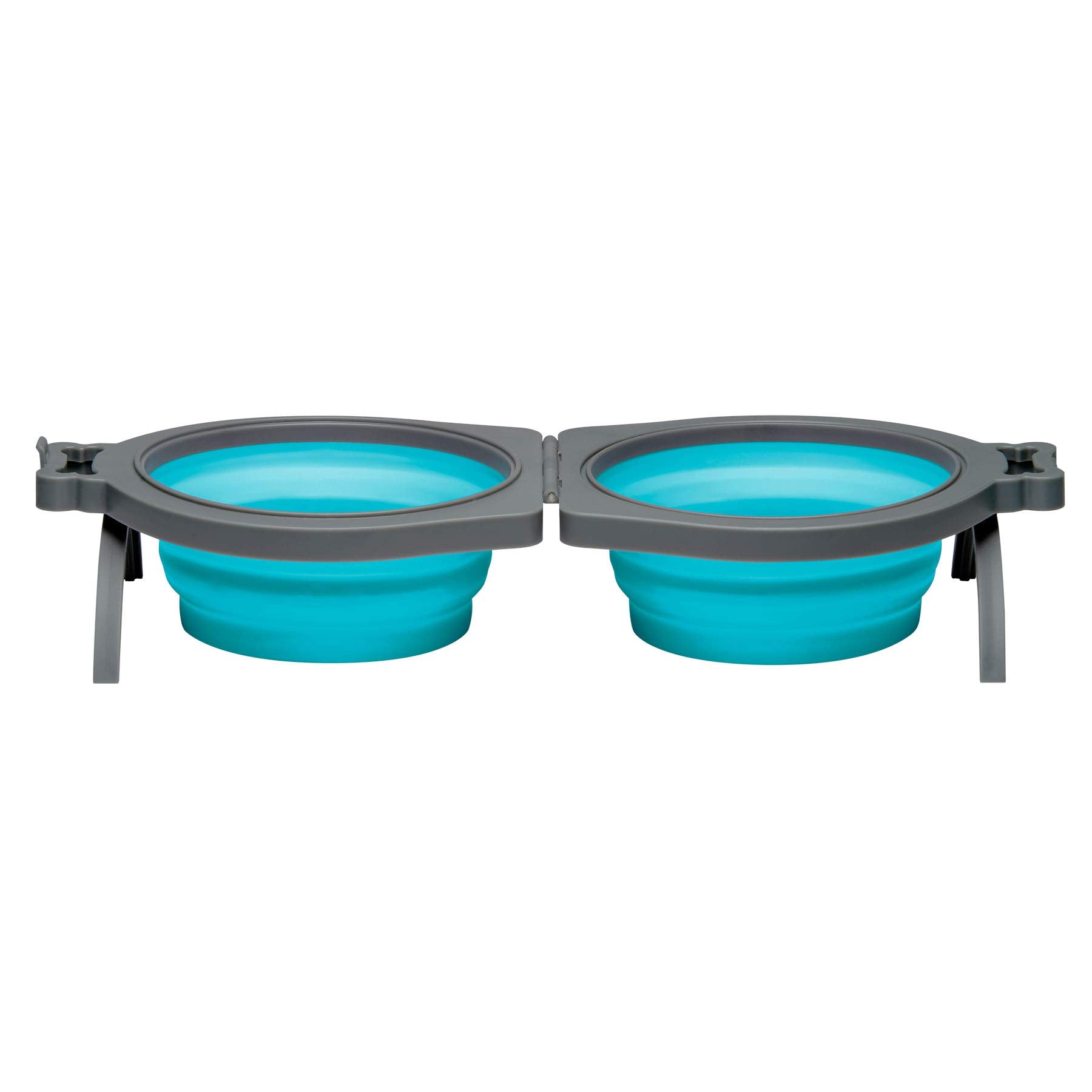 Loving Pets 73807992: Travel Double Diner Dog Bowl, Blue Md