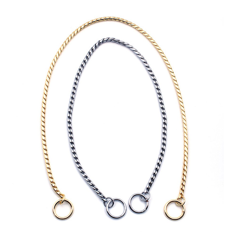 Sgoda Silver Dog Chain Collar Choke Pet Training Snake Collar With Heavy Links, 26 In, 5 Mm