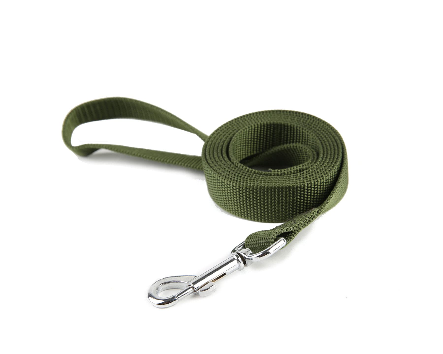 Strong Durable Nylon Dog Training Leash, Traction Rope, 4/5/6 Feet Long, 3/4 Inch 1 Inch Wide, For Small And Medium Dogs (1'' X 5 Ft, Green)