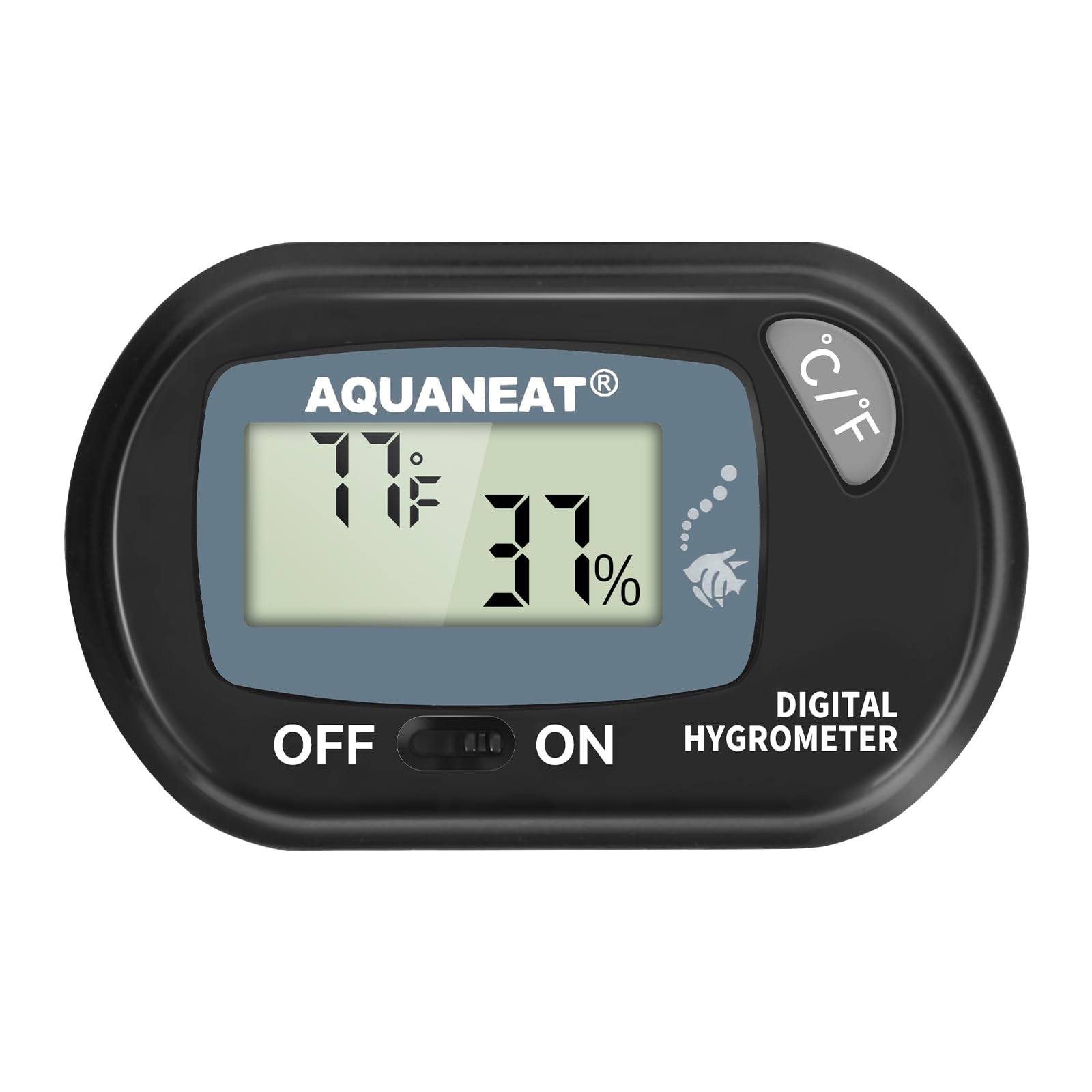 Aquaneat Reptile Thermometer Hygrometer Digital Display Temperature And Humidity Moniter For Reptiles Rearing Box With Suction C