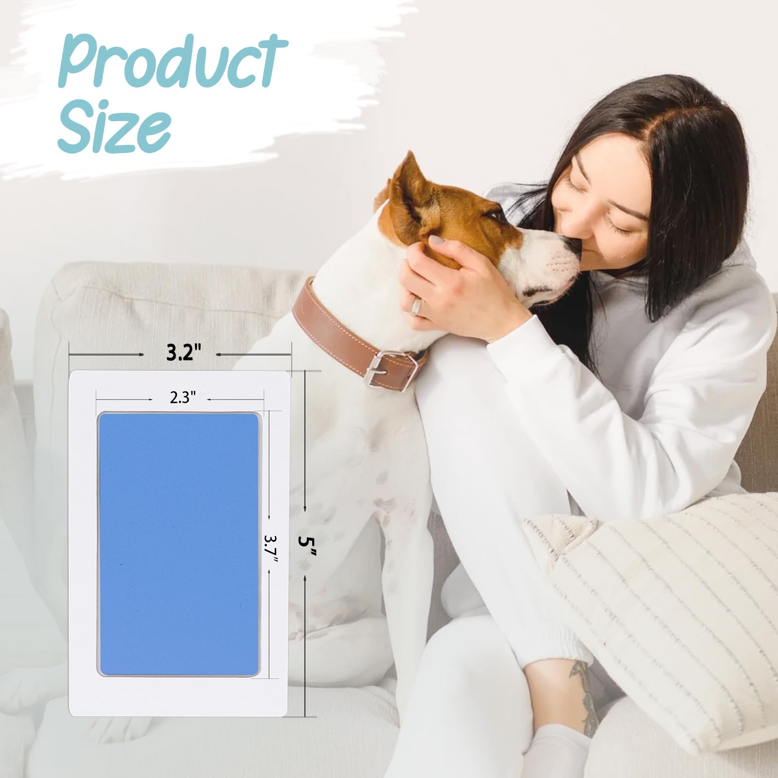 Tubuui Paw Print Kit For Dogs Cats,Clean Touch Ink Pad For Baby, Inkless Baby Hand And Footprint Kit, Dog Nose Print Kit,No Mess