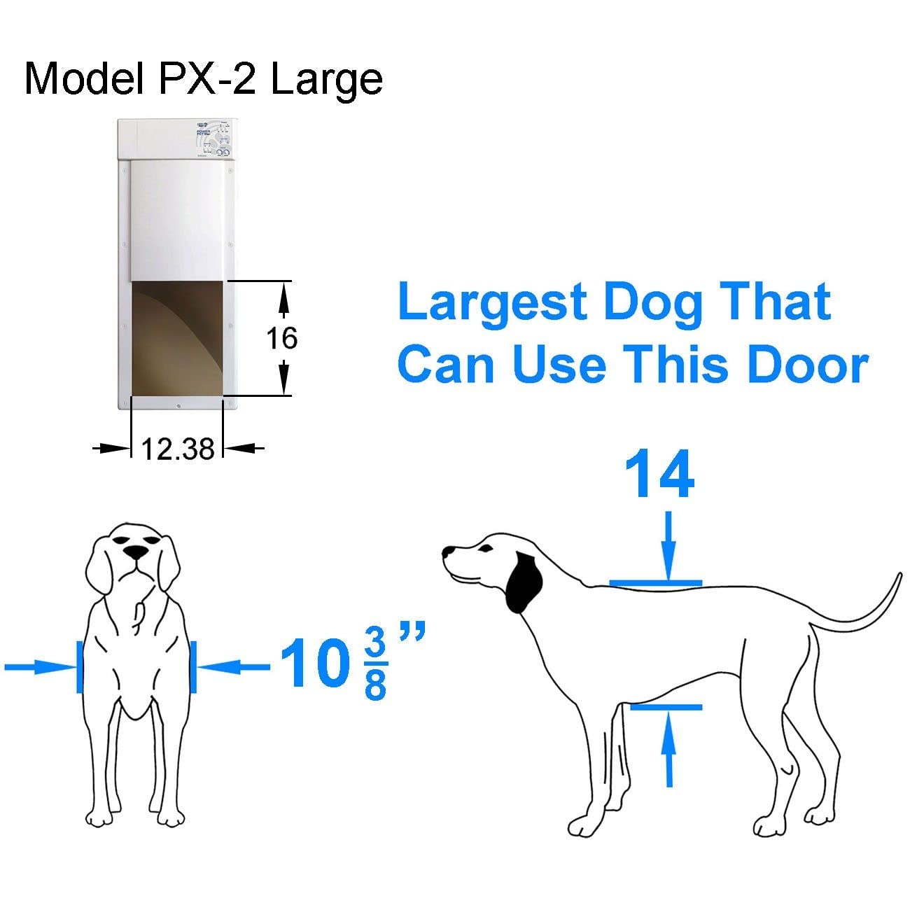Power Pet Electronic Dog Door - High Tech Pet Wifi Enabled Electronic Pet Doors - Ultrasonic Collar-Smart Phone App - Vertically