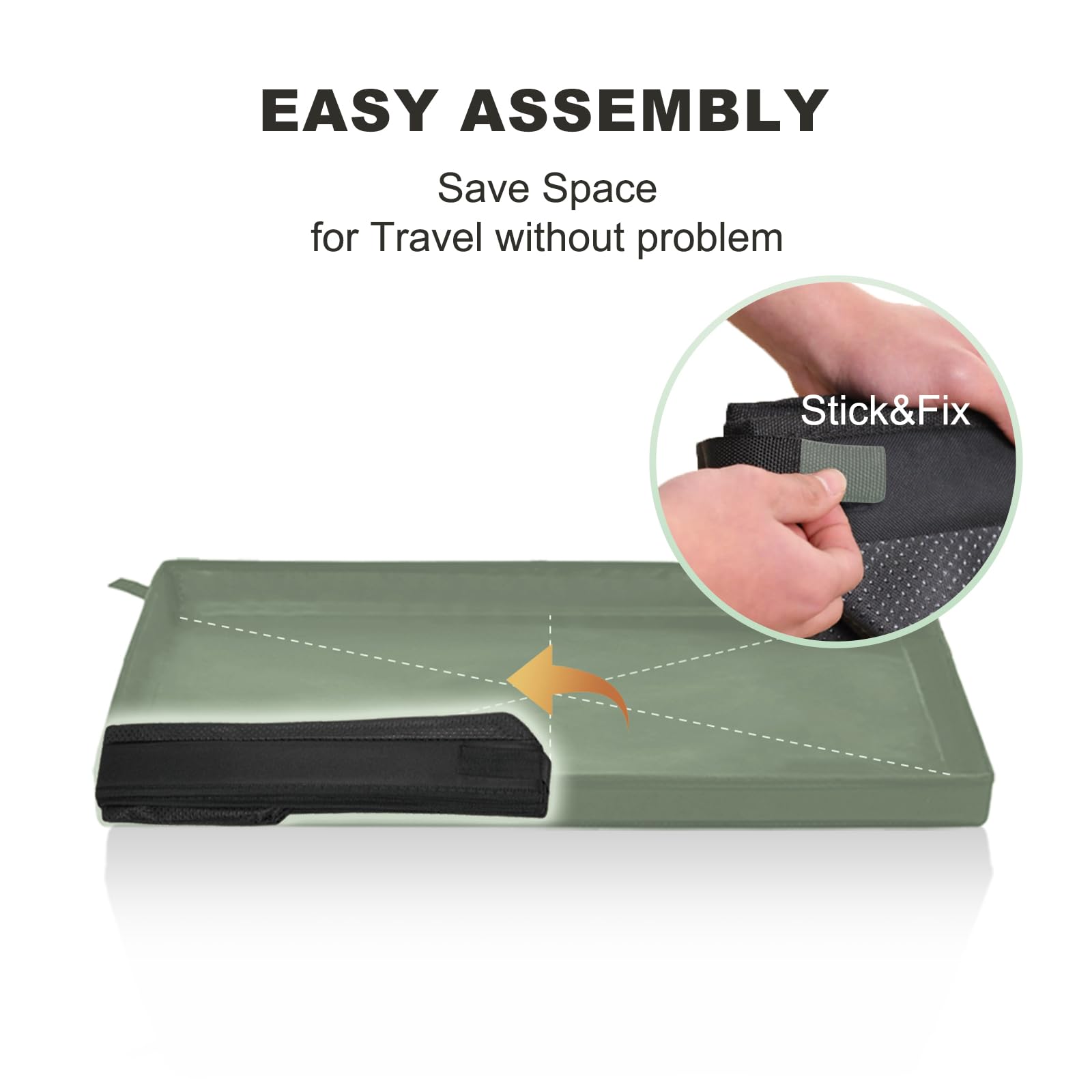 HQ4US 4LEGS Large Portable Dog Pee Pad Holder, Foldable Waterproof Liner Base 33x23, Easy Clean, Ideal for Indoor Dog Potty Training