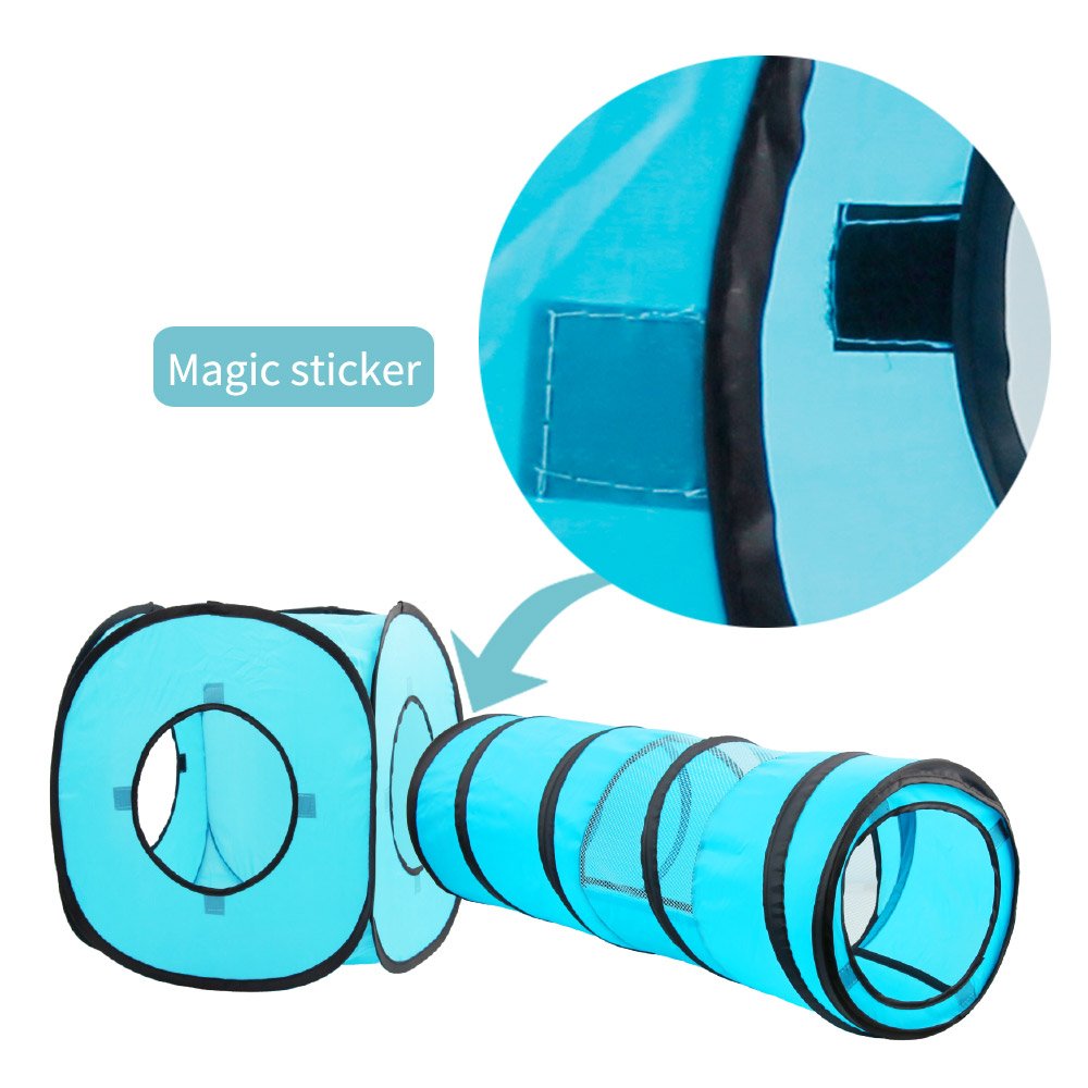 Pawise Cat Tunnel,Interactive Cat Toy,Pop Up Collapsible Cat Tunnels For Indoor Cats With Foldable Cat Cube (Tunnel Cube)