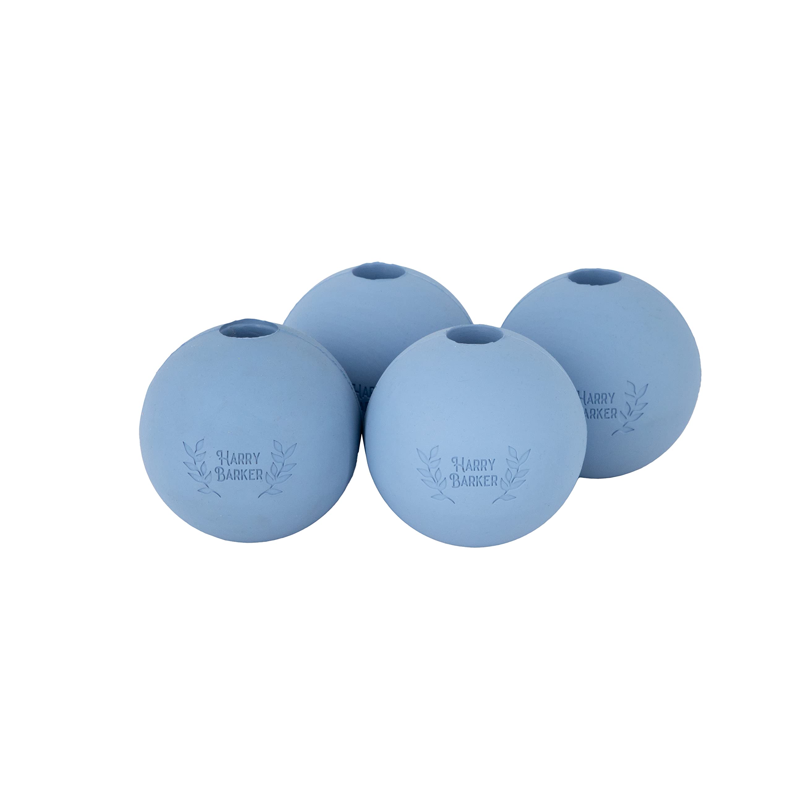 Harry Barker Rubber Balls And Rubber Chew Stick, Rubber Bone For Dogs - 3'' Rubber Balls - 4 Pack