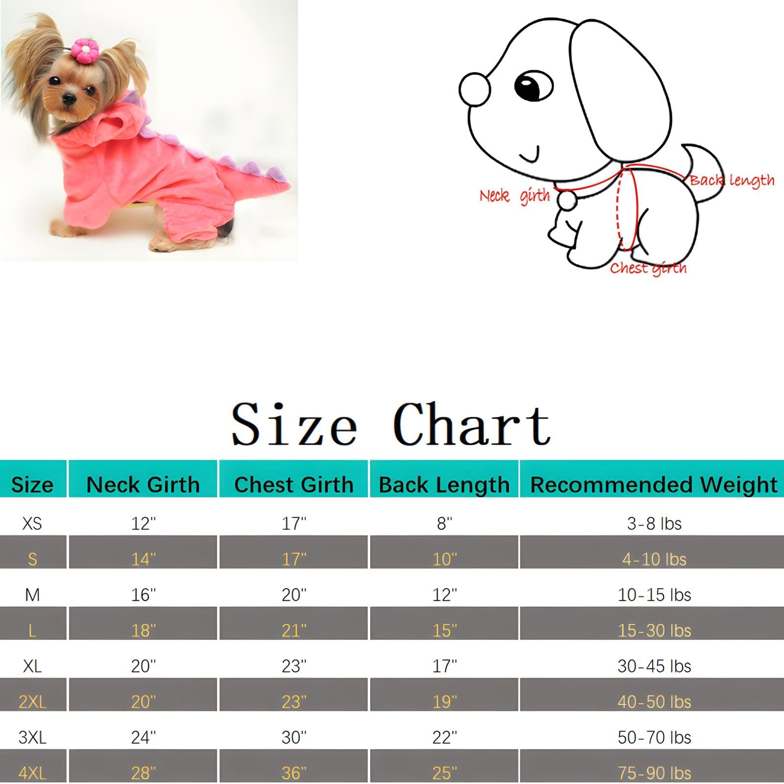 Nacoco Dog Dinosaur Design Costume Green Pet Clothes For Medium & Large Dog (Green, M)