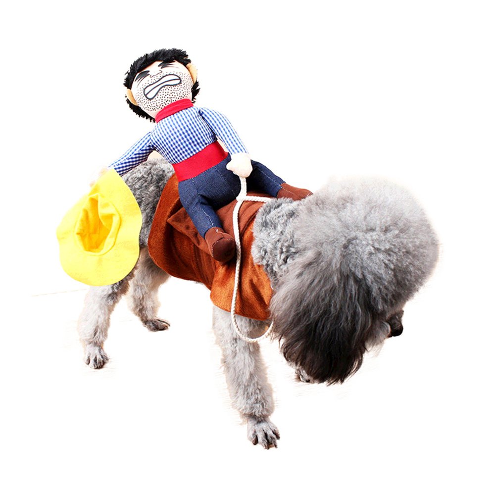 Dog Costume Pet Puppy Suit Cowboy Rider Style Dog Carrying Costume For Halloween Christmas Party Photograph-Small