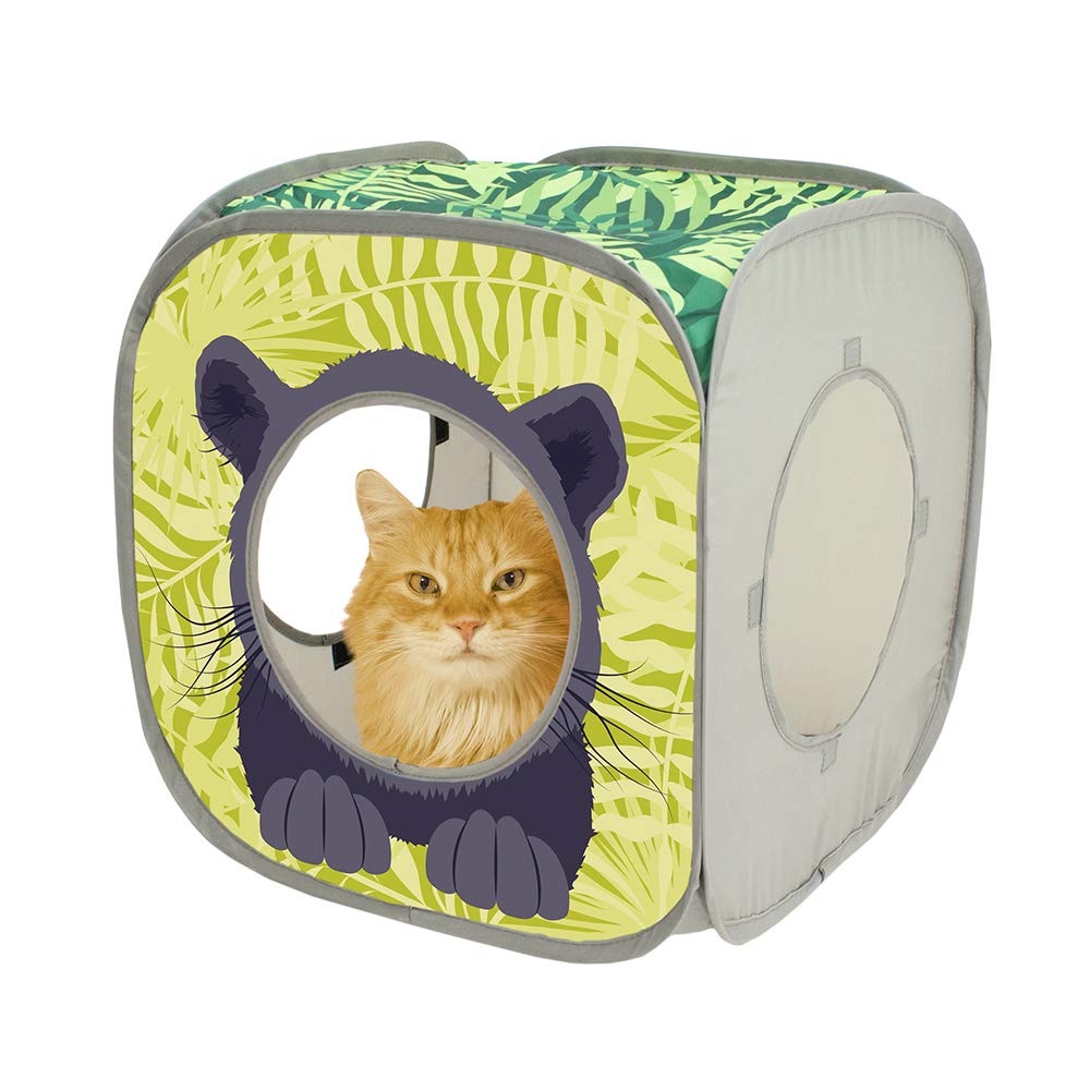 Kitty City Safari Jungle Collapsible Cat Toy Collection, Cube