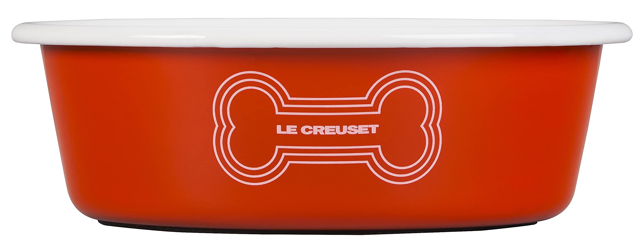 Le Creuset Enamel on Steel Medium Dog Bowl, 4 Cups, Orange