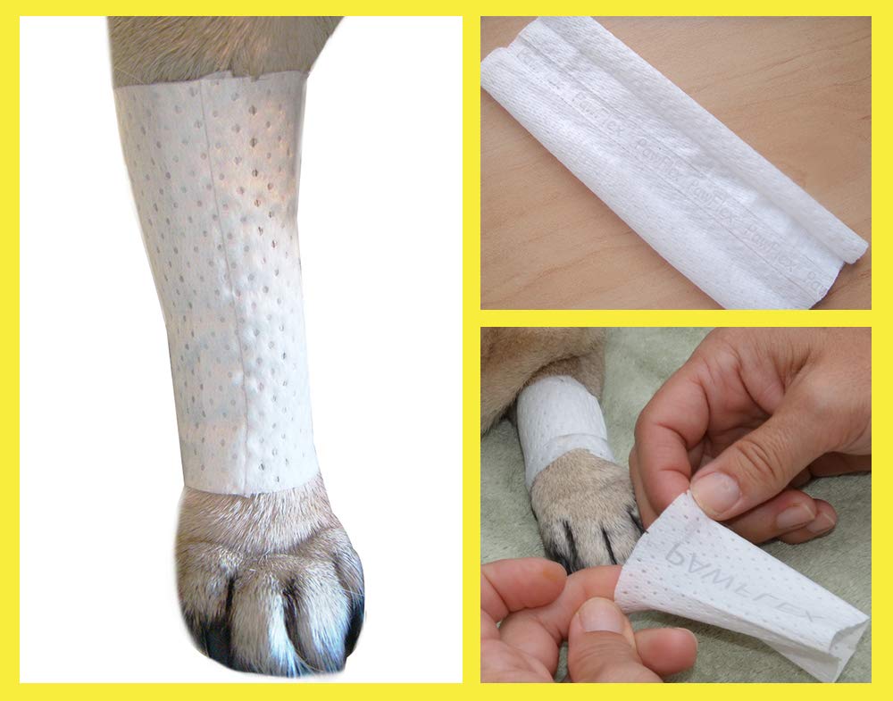 PawFlex Protective Sleeve Tubular Cover - Bandages - for Dogs Cats & Other Pets First Aid Wound Care Non-Adhesive Disposable Bre