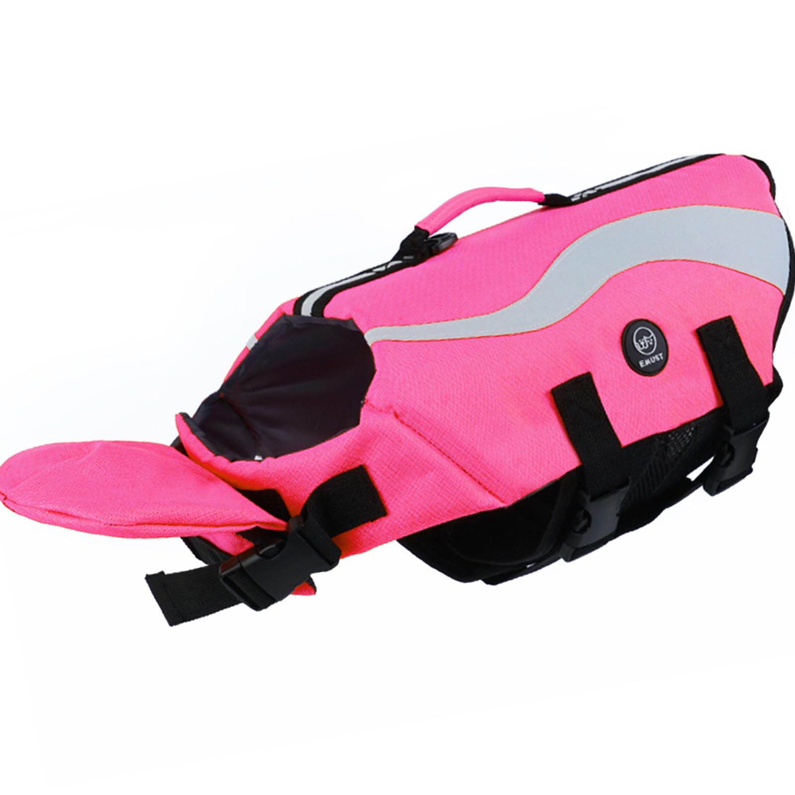 Emust Dog Life Vests, Adjustable Dog Life Jackets For Small Dogs With Enhanced Buoyancy, Small Dog Swim Vest With Durable Rescue Handle, Pink,Xs