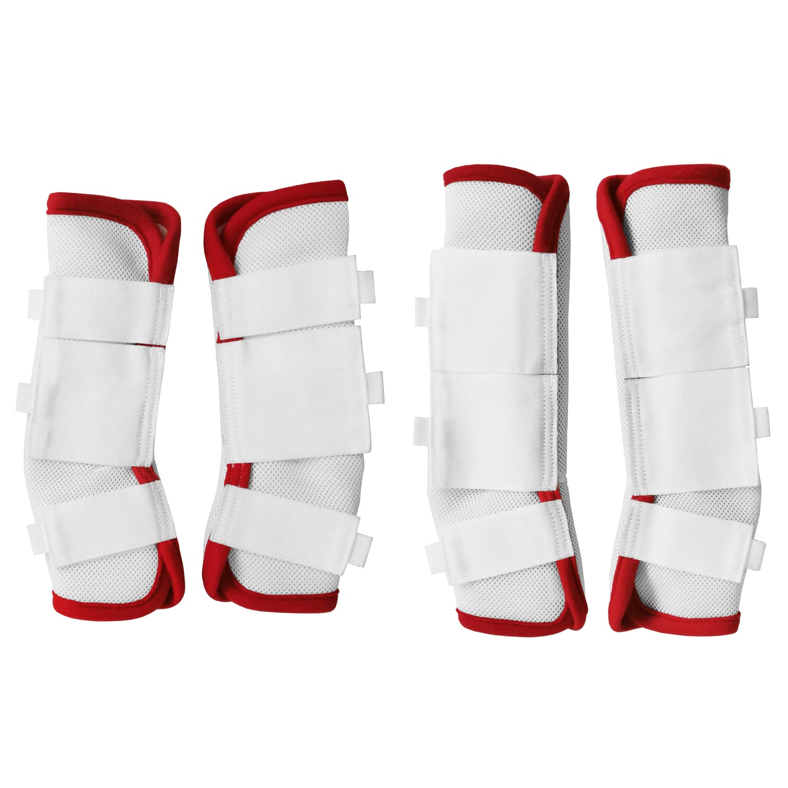 Gallopoff Fly Boots for Horses Set of 4, Breathable Comfy Mesh Horse Leggings Reduce Stomping, Hoof Stress, and Leg Fatigue Whit