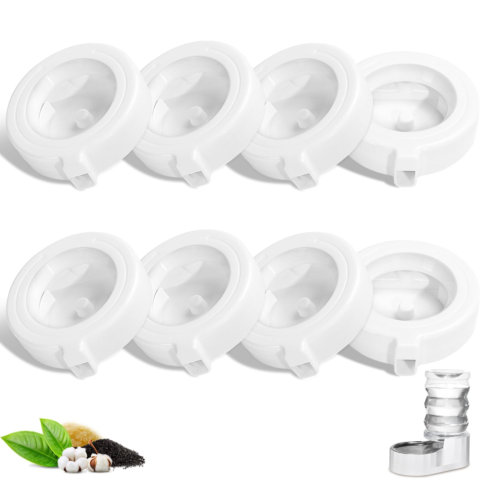 8 Pack Replacement Filters For 3L/3.6L/4.6L/6L/8L Gravity Pet Water Dispenser, Dog Water Filter Replacement, Triple Filtration P