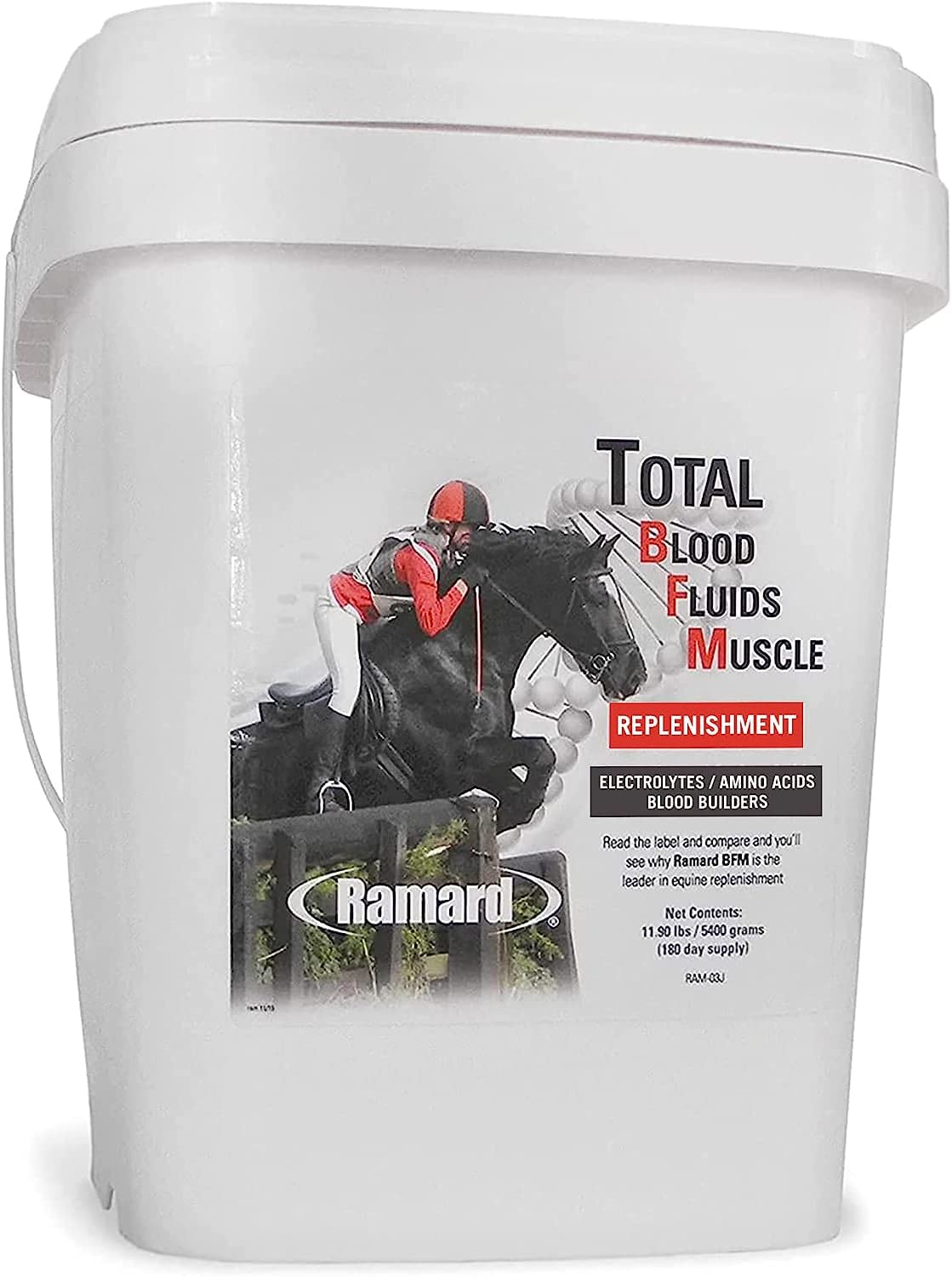 Ramard Blood Fluids Muscle Replenishment for Race Horses - Horse Supplements with Electrolytes, Blood Builder, & Muscle Builder,