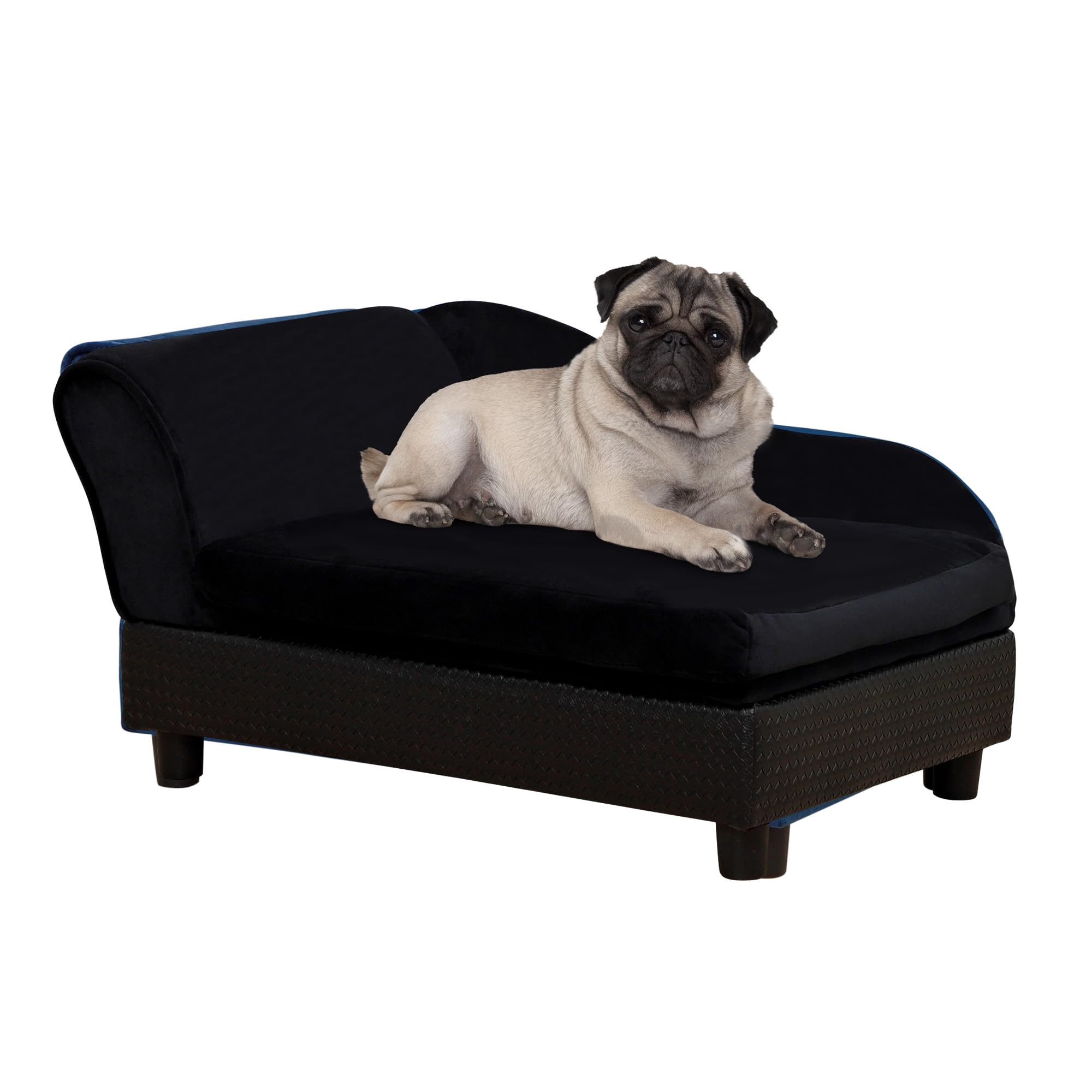 PawHut Luxury Fancy Dog Couch with Hidden Storage, Small Dog Sofa Bed with 2 Soft Foam, Modern Pet Furniture for Puppies & Littl