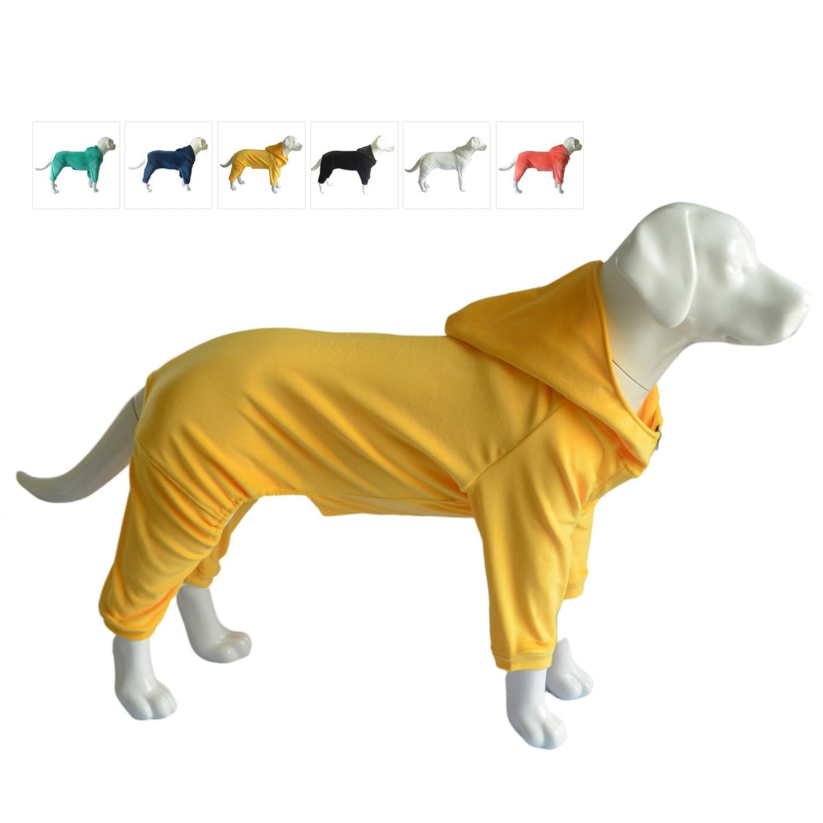 Dog Pajamas Pet Jumpsuits Pjs For All Seasons, Velvet Dog Hoodies 4 Legs Four Feet Dog Onesies Stylish Pjs Puppy Costume Cotton Liner Warm Pet Clothes For Small Medium Large Dogs Yellow Xxl