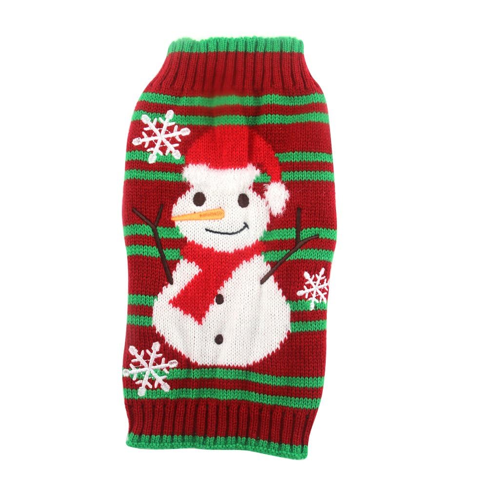 Nacoco Dog Snow Sweaters Thick Snowman Sweaters Xmas Dog Holiday Sweaters New Year Christmas Sweater Pet Clothes For Small Dog And Cat(Thick Snowman, 3Xl)
