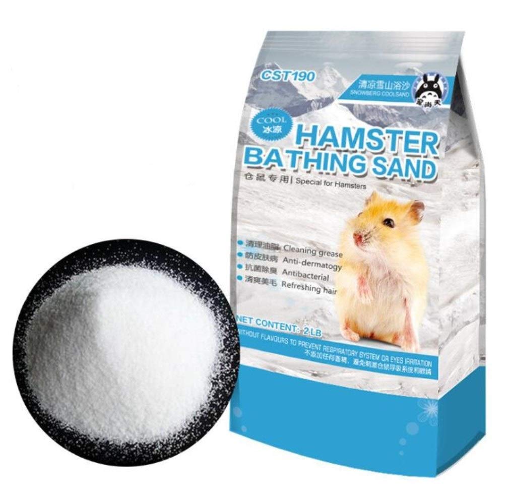Hamster Bathing Sand Gerbil Powder Grooming Sand For Tiny Friends Farm Chinchilla Dust Bath Potty Litter Sand (2Lb) (Hamster Sand) (Hamster Bath Sand Dust