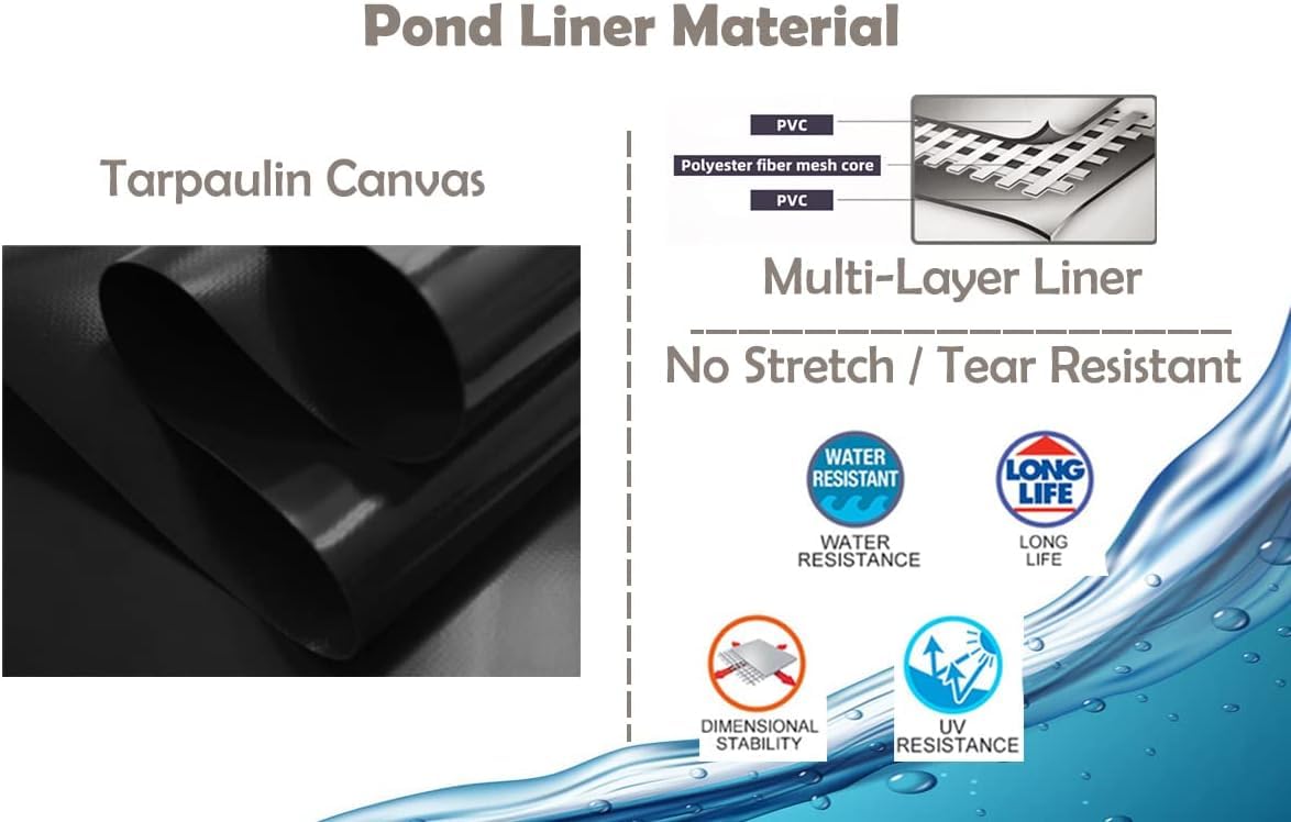 Boswell Aquarium Pool Pond,Fish Ponds For Outside With Transparent Clear Viewing Panel,750 Gallon Water Tank,Pvc Canvas Above Gr