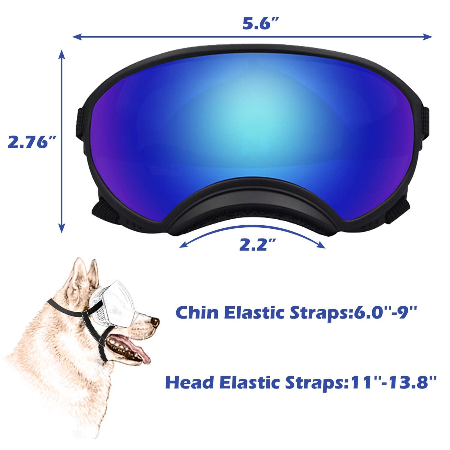Small Dog Sunglasses With Adjustable Strap Uv Protection, Winproof Dog Puppy Sunglasses, Suitable For Small Dog Pet Glasses, Dog